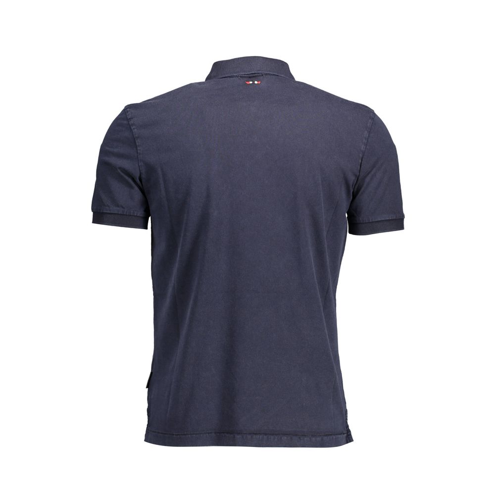 Napapijri Blue Cotton Men Polo Shirt