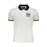 La Martina White Cotton Men Polo Shirt