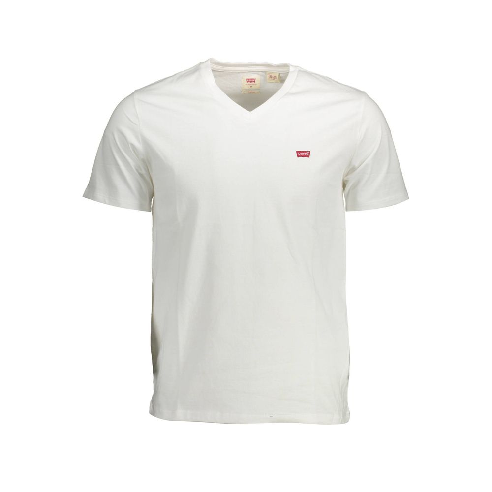 Levi's White Cotton Men T-Shirt