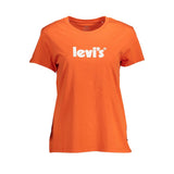 Levi's Orange Cotton Women T-Shirt