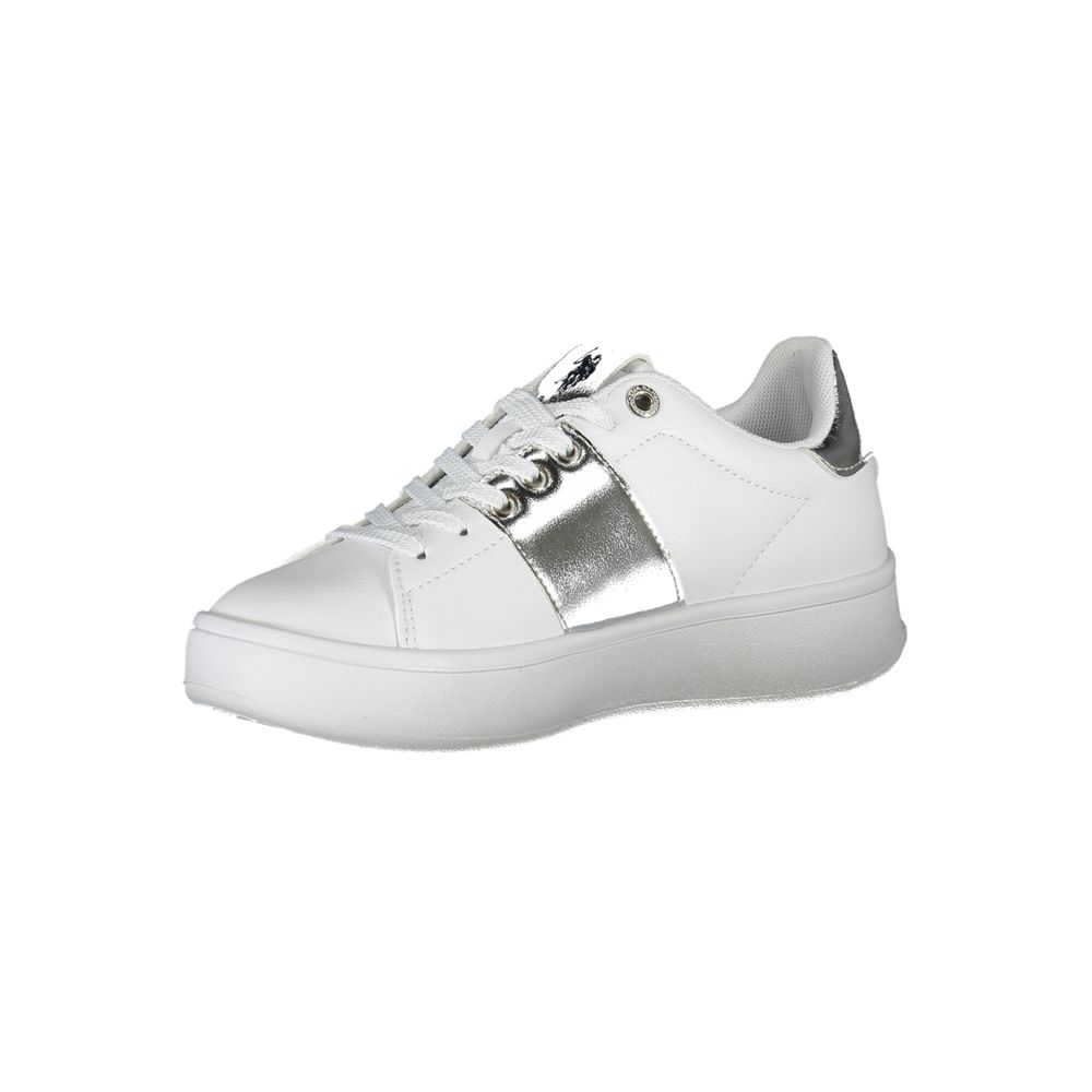 U.S. POLO ASSN. White Polyethylene Women Sneaker