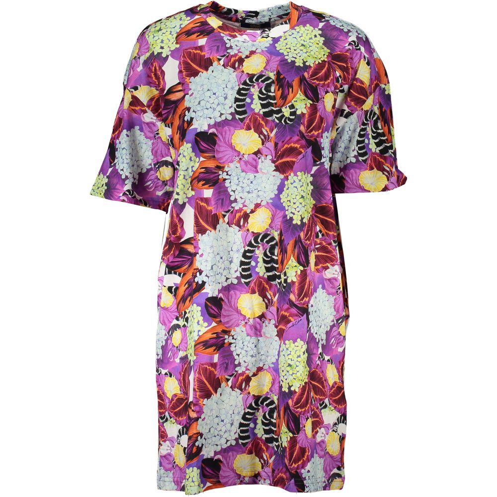 Cavalli Class Purple Cotton Dress