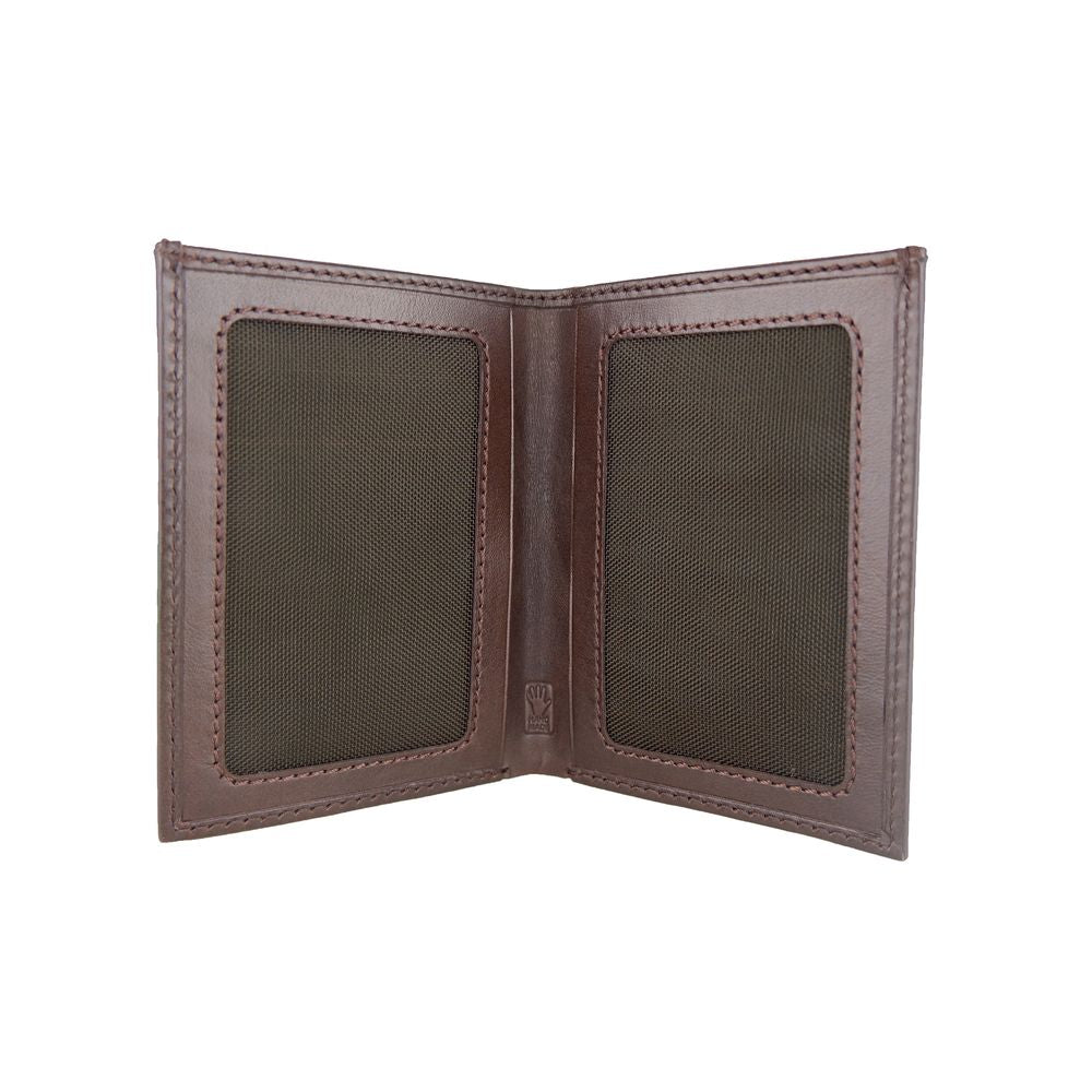 La Martina Elegant Dark Brown Leather Passport Holder