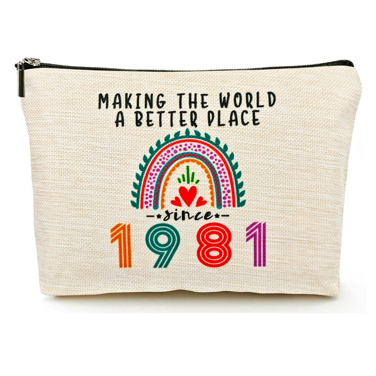 44th Birthday Gifts Women Makeup Bag Happy 44th Birthday Decorations Woman Best 44 Year Old Birthday Gifts Ideas for Her Mom Wife Sister Mothers Day 1981 Anniversary Party Favors Christmas