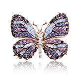 Colorful Rhinestone Alloy Butterfly Brooch Accessory