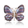 Colorful Rhinestone Alloy Butterfly Brooch Accessory