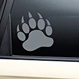 Bear Paw Claw Vinyl Decal Laptop Car Truck Bumper Window Sticker - Charcoal