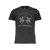 La Martina Black Cotton Men T-Shirt