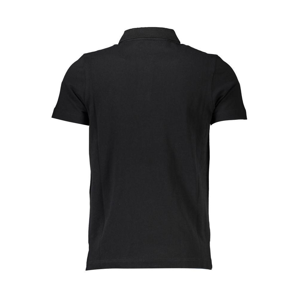 Cavalli Class Black Cotton Men Polo Shirt