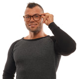 Ermenegildo Zegna Brown Plastic Glasses (Frames)