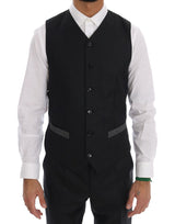 Dolce & Gabbana Gray Wool Double Breasted 3 Piece Suit