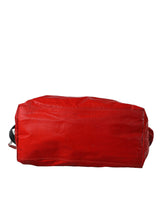 Dolce & Gabbana Red Nylon Calfskin Hand Shoulder Duffel Bag