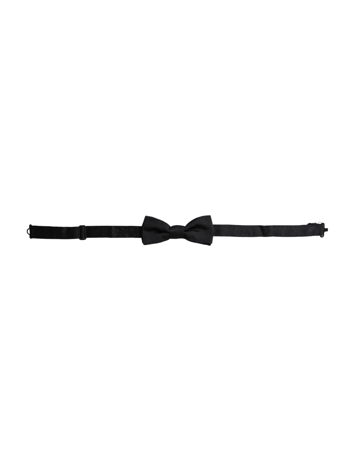 Dolce & Gabbana Black Silk Adjustable Neck Men Bow Tie