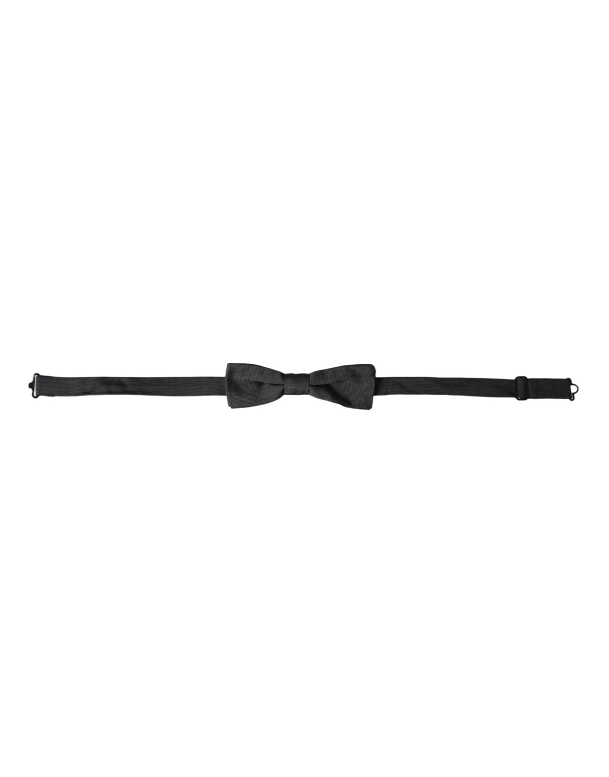 Dolce & Gabbana Black Silk Adjustable Neck Men Bow Tie