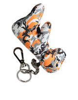 Dolce & Gabbana Multicolor Camouflage Animal Silhouette Keychain Keyring