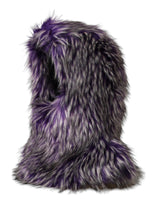 Dolce & Gabbana Purple Faux Fur Whole Head Wrap Hat