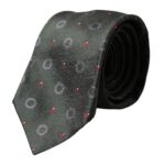 Dolce & Gabbana Dark Gray 100% Silk Fantasy Adjustable Men Tie