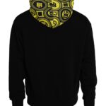 Dolce & Gabbana Black Logo Cotton Hooded Sweatshirt Sweater