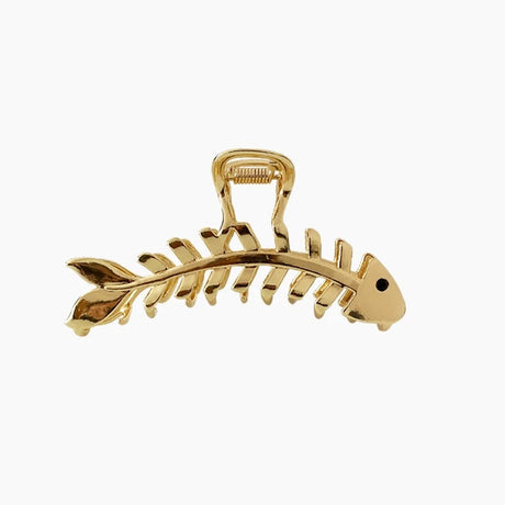 Korean Elegant Large Metal Fishbone Hair Claw Clip