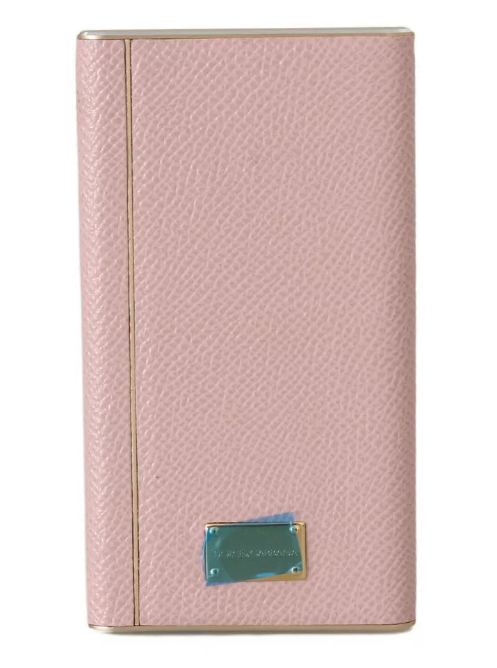 Dolce & Gabbana Chic Pink Leather Power Bank