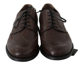 Dolce & Gabbana Elegant Brown Leather Derby Brogues