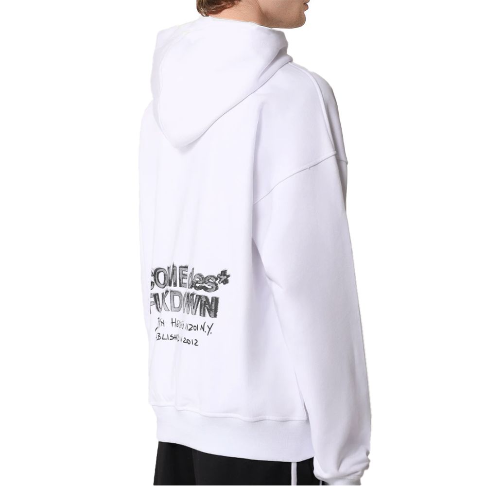 Comme Des Fuckdown White Cotton Sweater