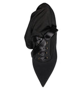 Dolce & Gabbana Black Stiletto Heels Mid Calf Boots Shoes