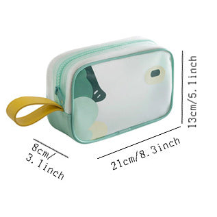 Cartoon PU Leather Travel Cosmetic Organizer Bag for Women
