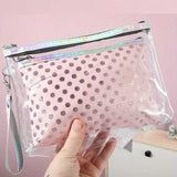 2PCS Waterproof Transparent Travel Makeup Organizer Bags