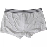 Dolce & Gabbana White Cotton Blend Regular Boxer Shorts Underwear