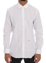 Moschino Elegant White Slim-Fit Cotton Shirt