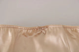 Dolce & Gabbana Beige Flower Logo Stretch Bottoms Underwear