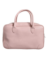 Aniye By Pink Leather Logo Top Handle Duffel Handbag Women Bag