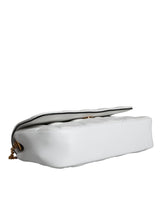 Versace White Quilted Nappa Leather Crossbody Shoulder Bag