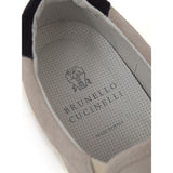 Brunello Cucinelli Gray Leather Sneaker