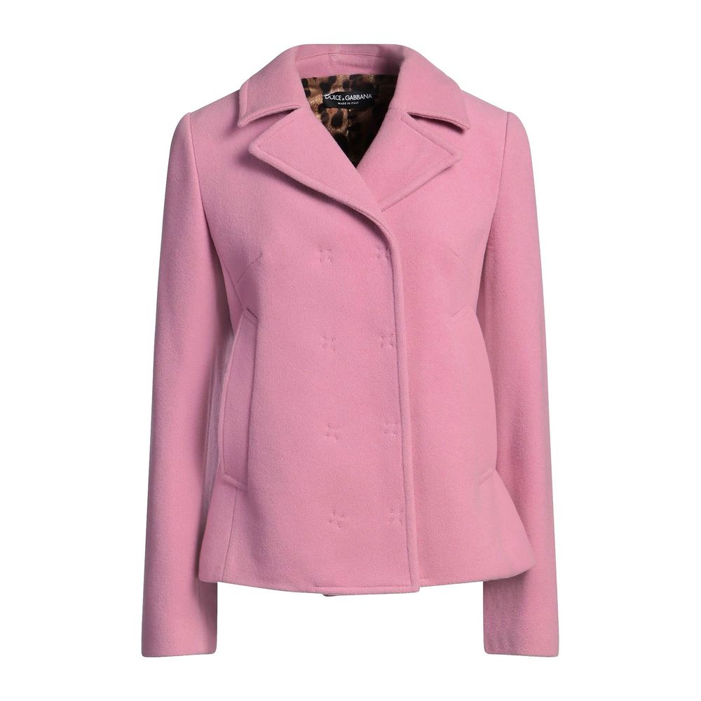 Dolce & Gabbana Pink Wool Jackets & Coat