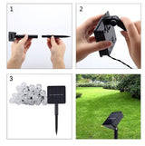 Solar String Lights with LED Bubble Balls