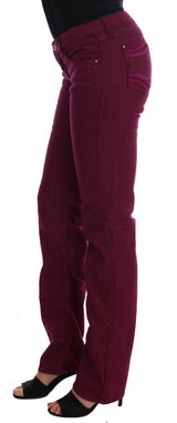 Costume National Sleek Red Straight Fit Luxury Jeans