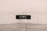 Costume National Chic White Slim-Fit Stretch Jeans