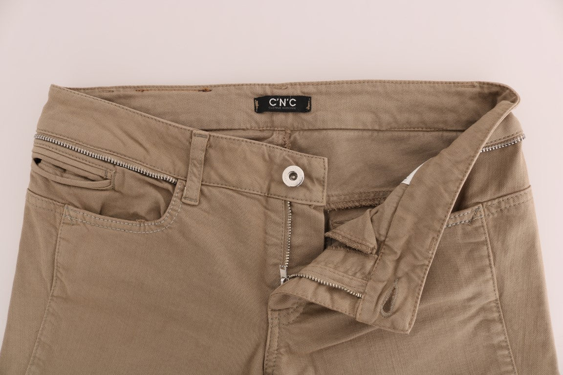 Costume National Beige Super Slim Fit Denim Delight