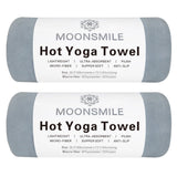 MOONSMILE 2 Pack Hot Yoga Mat Towels for Hot Yoga Non SlipUltra-AbsorbentYoga Essentials for Women and MenSoft Suede Microfiber Hot Yoga Mat Towels Pilates Towels