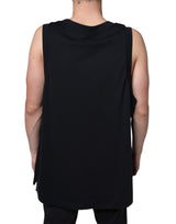 Dolce & Gabbana Black Cotton Born To Be Free Sleeveless T-shirt