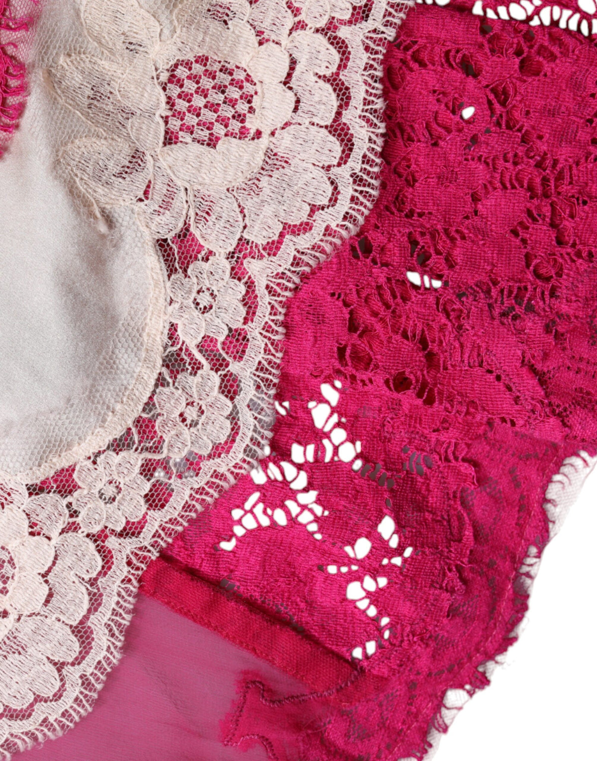 Dolce & Gabbana Pink Lace Crystal Sheath Long Gown Dress