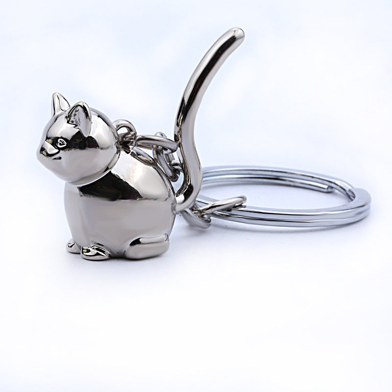 3D Cat Metal Keychain - Bag Accessory Gift