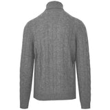 Malo Gray Wool Men's Turtleneck Sweater