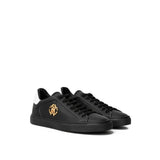 Roberto Cavalli Black Leather Sneaker