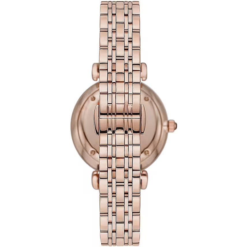 Montre à quartz en acier bronze Emporio Armani pour femme 