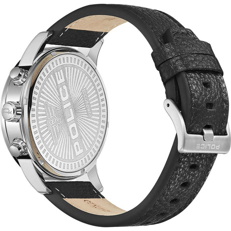 Police Black Leather Bracelet Watch