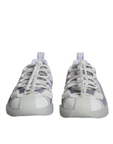 Dolce & Gabbana White Silver Low Top NS1 Sneakers Shoes