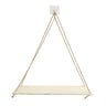 Wall-Mounted Wooden Shelf with Decorative Rope Planter